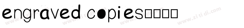 engraved copies字体转换
